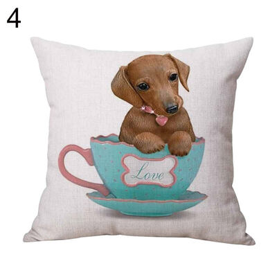 

Cartoon Dog Animal Throw Pillow Protector Case Cushion Cover Bedding Articles