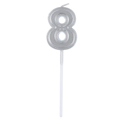 

Gobestart Silver Number 1 Birthday Numeral Candles Number Cake Decor for AdultsKids Party