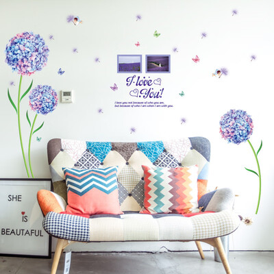 

〖Follure〗I Love You Flower Ball Art Vinyl Mural Home Room Decor Wall Stickers