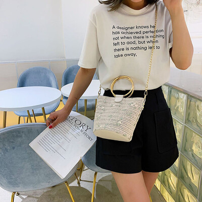

Tailored Fashion Women Weave Embroidery Flower Bucket Bag Crossbody Bag Shoulder Bags