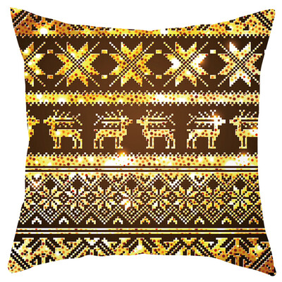 

Siaonvr Merry Christmas Short Plush Pillowcase Sofa Pad Set Home Decoration 18x18 Inch
