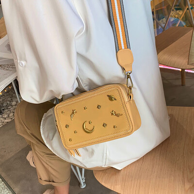 

Womens bag 2019 new fashion shoulder bag summer small fresh wild ins net red square bag ocean Messenger bag