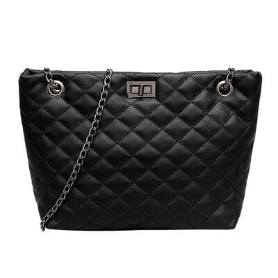 

Diamond Plaid Chain Shoulder Messenger Handbags Women Leather Shopping Tote