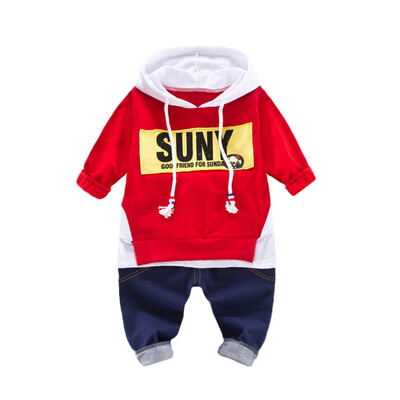 

2Pcs Infant Toddler Baby Boys Girls Hoodie Tops Pants Outfits Clothes Set