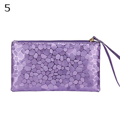 

Women\s Glitter Faux Leather Wristlet Clutch Purse Travel Toiletry Makeup Bag