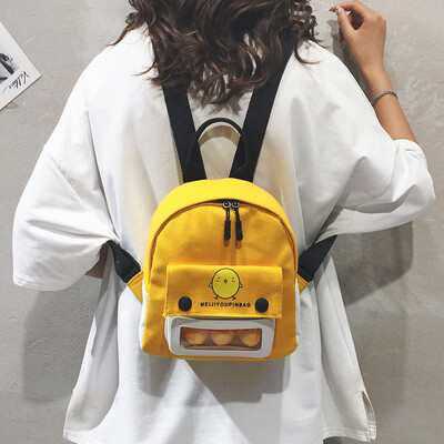 

Ins wind bag female Korean version of high school students pack cute canvas backpack 2019 new wild girl backpack