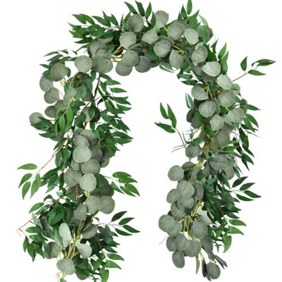 

Künstlicher Eukalyptus Verlässt Garland Vine Wedding Greenery Die Wand Dekor