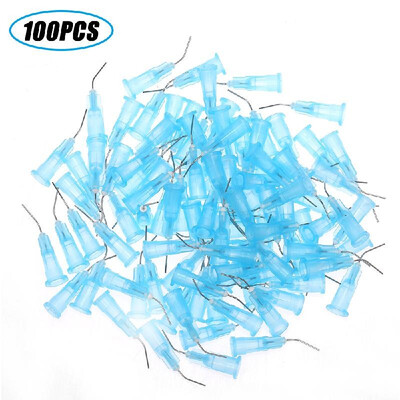 

100PCS Dental Needle Irrigation Bent Needle Tips Dental Flow Composite Resin Acid Reagent Delievery Syringe Tips Equipment