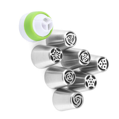 

Greensen 7Pcs Cake Cupcake Tube Pastry Nozzle 3Pcs Disposable Bag with a Three Colors Converter Pastry Tube Cupcake Nozzles