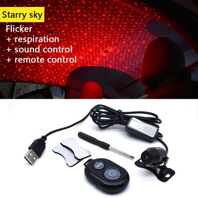 

Gobestart USB Red LED Projector Light Interior Light Atmosphere Ambient Lamp Sky type