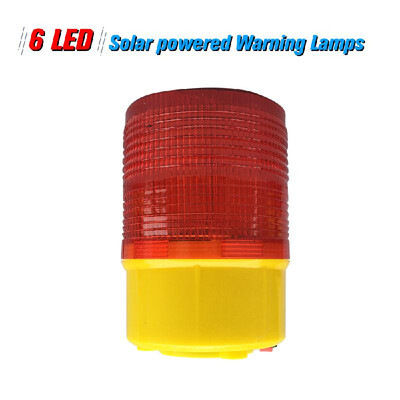 

Solar Warning Lights 4pcs Leds White Light Solar-powered Warning Lamps Obstruction Lamp Beacon Light Traffic Warning LightsTowe