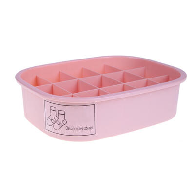 

15 Grid Plastic Oval Underwear Socks Storage Box Container Home Organizer