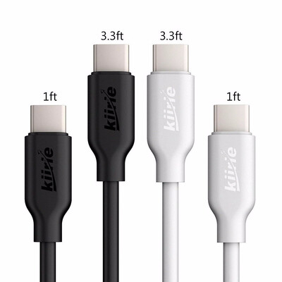 

USB Type C Cable Kiirie Fast Charging USB C Cable 4 Pack 2 x 33ft 2 x 1ft with Kevlar Fiber for Type C USB Devices
