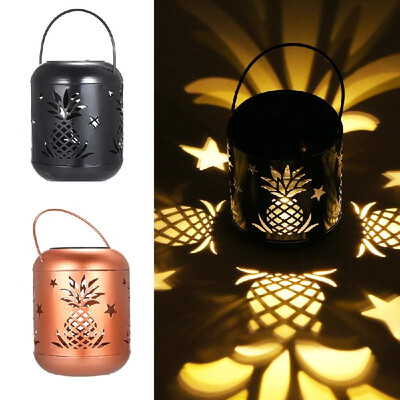 

Outdoor Lighting Solar Powered LEDs Lawn Light Hollowed-out Pineapple Design Hanging Landscape Decoration Lamp for Patio Garden Co