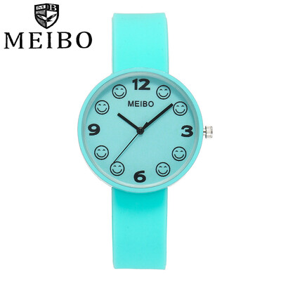 

MEIBO Women Dress Watches 10 Colors Fashion Canvas PU Leather Band Number Quartz Wrist Watch relogio feminino orologi donna 533