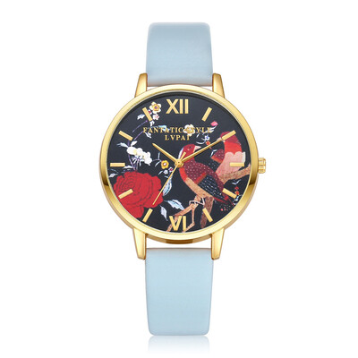 

Casual Women Watches Delicate Rose Scale Dial Ladies Quartz Wristwatch Fashion Leather Strap Clock Simple Zegarki Damskie