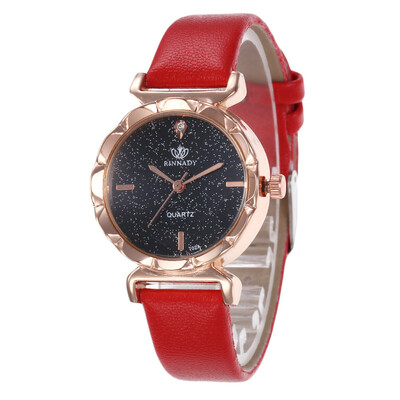

Summer new diamond-studded star scale leather men&women watch student fashion watch