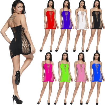

Sexy Womens Lingerie Babydoll Fishnet Body Short Mini Dress Bodysuit Nightwear