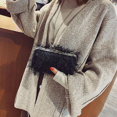 

Tailored Women Crossbody Fur Chain Small Square Bag Fashion Wild Shoulder Bag