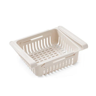 

Kitchen Shelf Organiser Adjustable Fridge Storage Rack Cupboard Holder Storage Basket Box