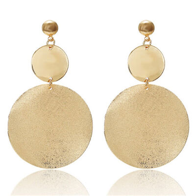 

New Exaggerated Punk Heavy Metal Earrings gold Color Drop Earring Geometric Statement Earrings For Women Jewelry