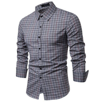 

Mens Slim Fit Business Shirt Long Sleeve Dress Shirts Casual Cotton T-Shirt Tops