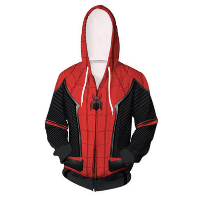 

3D Print Spider Zip Hoodie Hooded Sweatshirt Casual Jacket Costume For Men