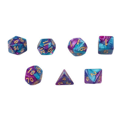 

7pcsset Acrylic Polyhedral Dices for Desktop Board Game Gambling Playing