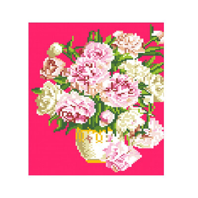 

5D Round Drill Peony Modern Home Decoration Diy Diamond Painting Peony Floral Needlework Diamond Embroidery Painting H1