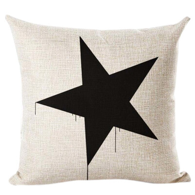 

〖Follure〗White letter heart linen linen pillowcase cushion cover