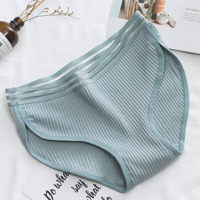 

Women Underwear Ladies Mid Waist Briefs Cotton Soft Elastic Panties Underpants
