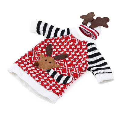 

Christmas Wine Bottle Cover Decorative Dress Winter Holiday Knit Sweater