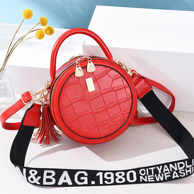 

Summer on the new ladies fashion trend simple shoulder Messenger bag ins super fire small round bag