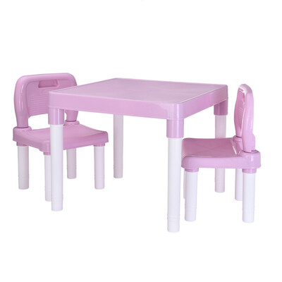 

Siaonvr Plastic Kids Table And 2 Chairs Set Set For Boys Or Girls Toddler
