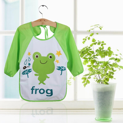 

Children Boys Girls Cartoon Baby Bibs Waterproof Toddler Long Sleeve Feeding Eating Bib Burp Cloths