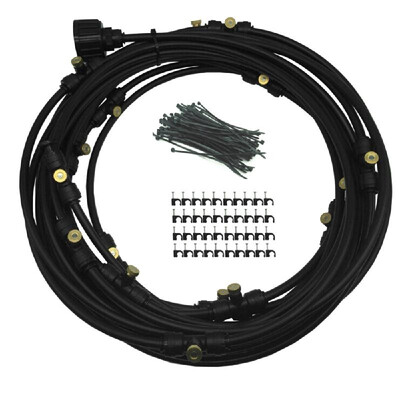 

Outdoor Misting Cooling System Kit for Greenhouse Garden Patio Waterring Irrigation Mister Line 6M System 34