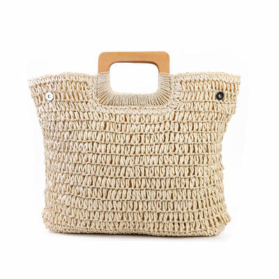 

Vintage Large Capacity Totes Women Woven Shoulder Handbags Top-handle Bags