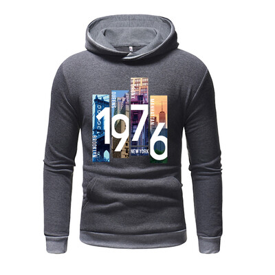 

Toponeto Mens Long Sleeve Hooded Solid Color Print Autumn Sweater Turtleneck Sweater