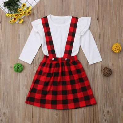 

2PCS Toddler Newborn Kid Baby Girl Clothes TopBelt Skirt Dress Party Outfit NEW