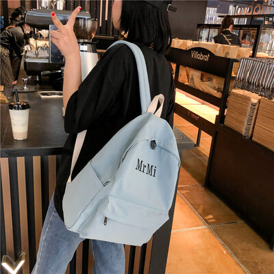 

Fashion Girl Pure-colour schoolbag Female Korean version High School Backpack College Students Sen Department ins Shoulder Pack Su