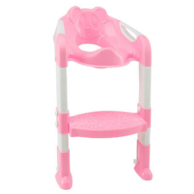 

Folding Baby Potty Training Seat Infant Toilet Seat with Adjustable Ladder