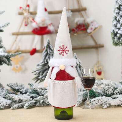 

Siaonvr Merry Christmas Santa Wine Bottle Bag Cover Xmas Festival Party Table Decor Gift