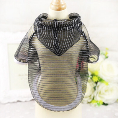 

Spring Summer Dog Clothes for Teddy Chihuahua Breathable Mesh Hoodies Yorkie Pet Puppy Outfit Sun Protection