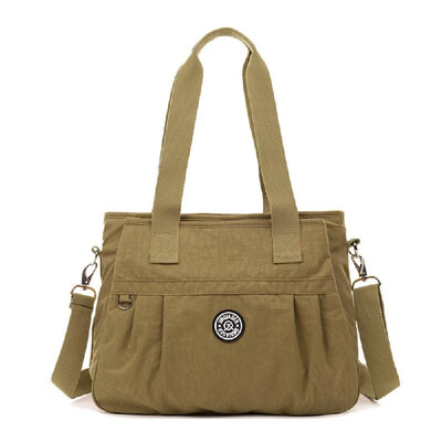 

New Fashion Women Handbag Waterproof Nylon Zipper Magnetic Press Stud Closure Durable Shoulder Crossbody Bag Tote