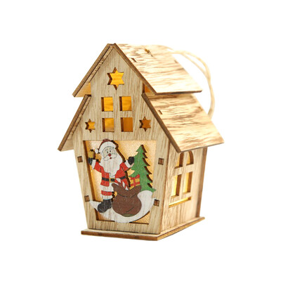

Siaonvr Wood House Cute Christmas Tree Hanging Ornaments Holiday Decoration