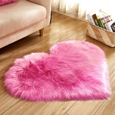 

Toponeto Wool Imitation Sheepskin Rugs Faux Fur Non Slip Bedroom Shaggy Carpet Mats