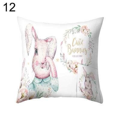 

Rabbit Elephant Square Throw Pillow Case Cushion Protector Cover Bedding Article