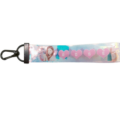 

KPOP BLACKPINK Keychain Laser Lanyard Name Cellphone Holder Strap Keyring