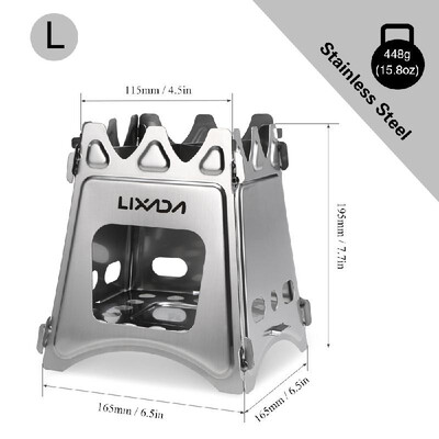 

Lixada Compact Folding Wood Stove for Outdoor Camping Cooking Picnic