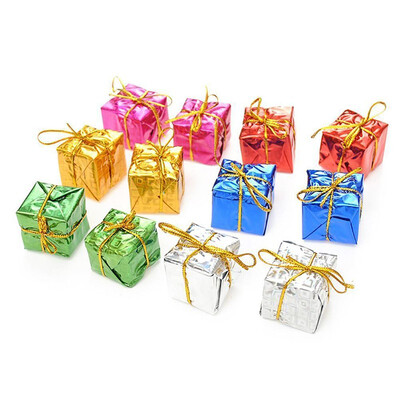 

Colorful XMAS Small Gift Boxes Christmas Tree Hanging Ornaments Decoration